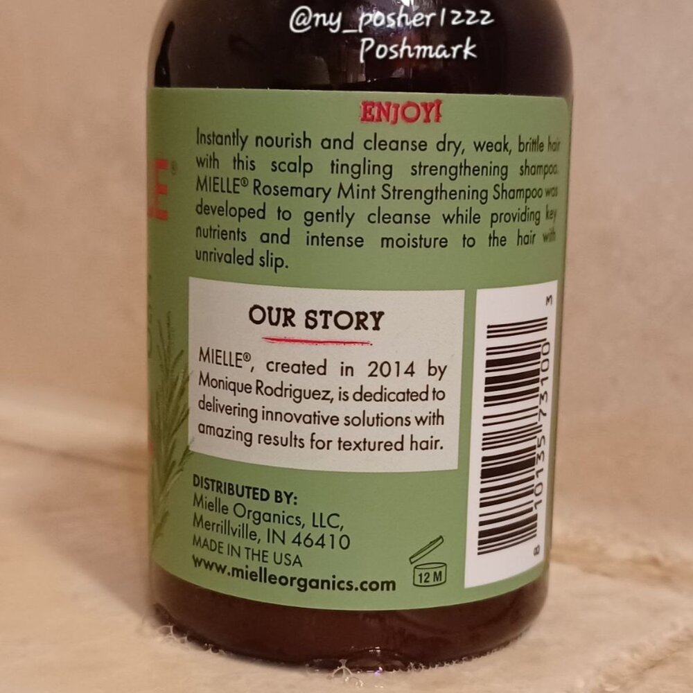 𝗠𝗜𝗘𝗟𝗟𝗘 Organics Mint Strengthening Shampoo/Conditioner 3.2 fl oz (95 mL)🟢 - Picture 13 of 16